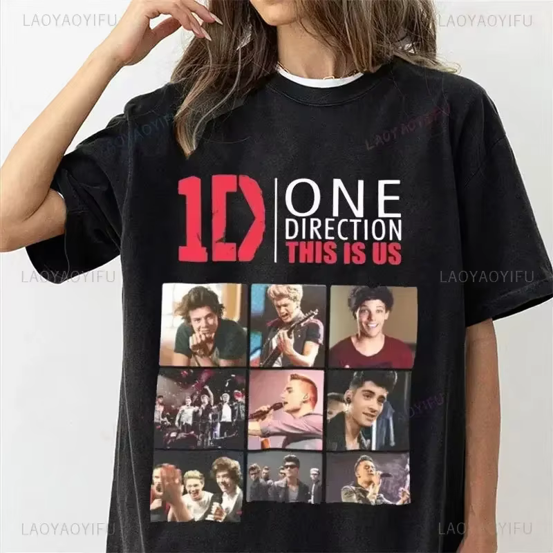 One Directions femmes imprimer T-Shirts rappeur à manches courtes t-shirt Hip Hop Vintage chanteur hauts été coton
