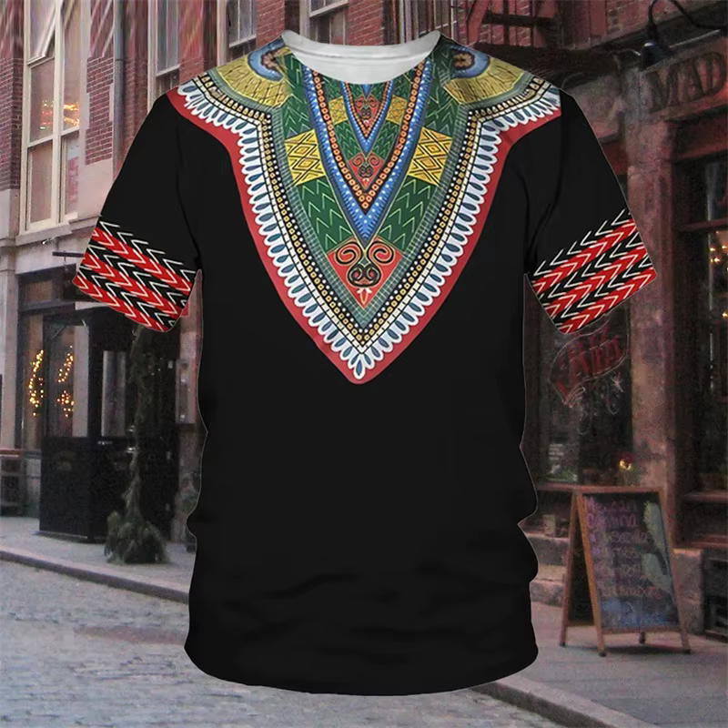 Robe traditionnelle africaine à rayures 7