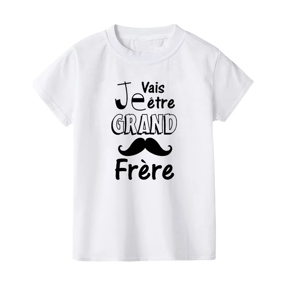 Futur grand frère/soeur du monde enfants T-shirt bébé annonce grossesse enfant