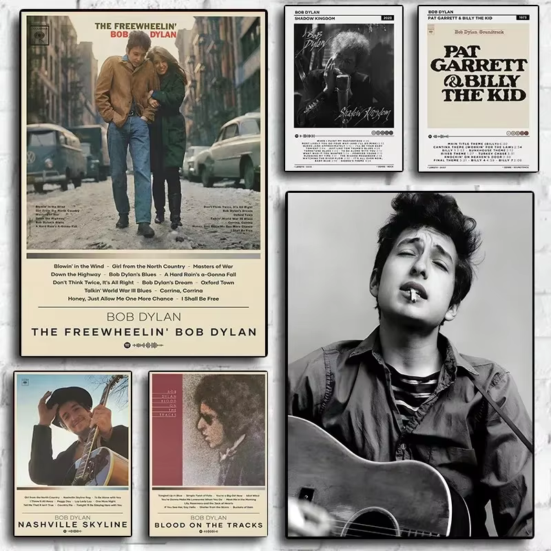 Classique rétro noir et blanc musique étoile Bob Dylan