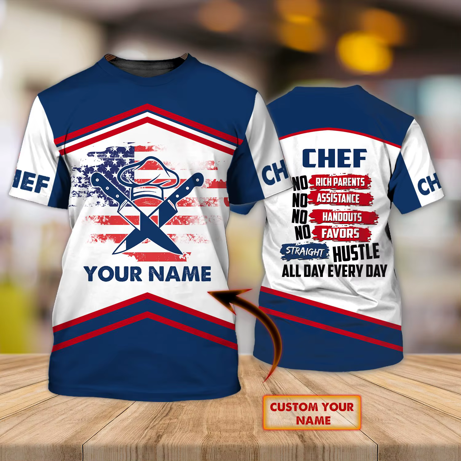 2025 offre spéciale mode t-shirt Chef cadeaux nom personnalisé 3D imprimé hommes été à manches courtes unisexe sport décontracté T-shirt DW37