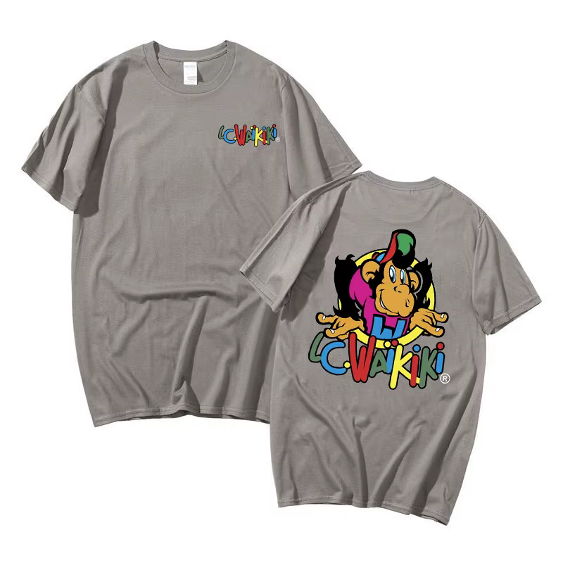 T-shirt graphique Singe Lc Waikiki pour hommes et femmes
