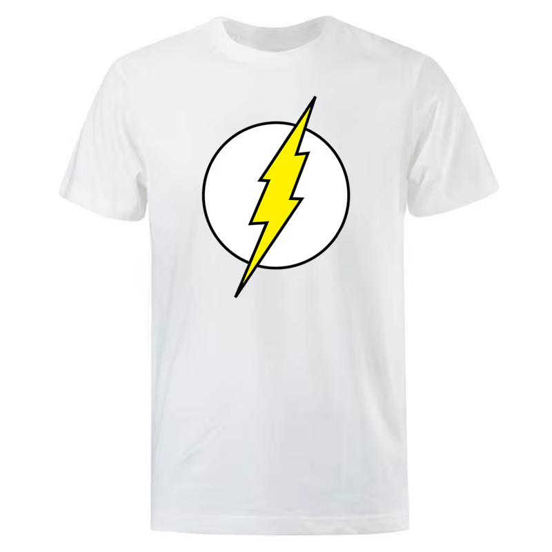 T-SHIRT en coton avec impression de la foudre pour homme