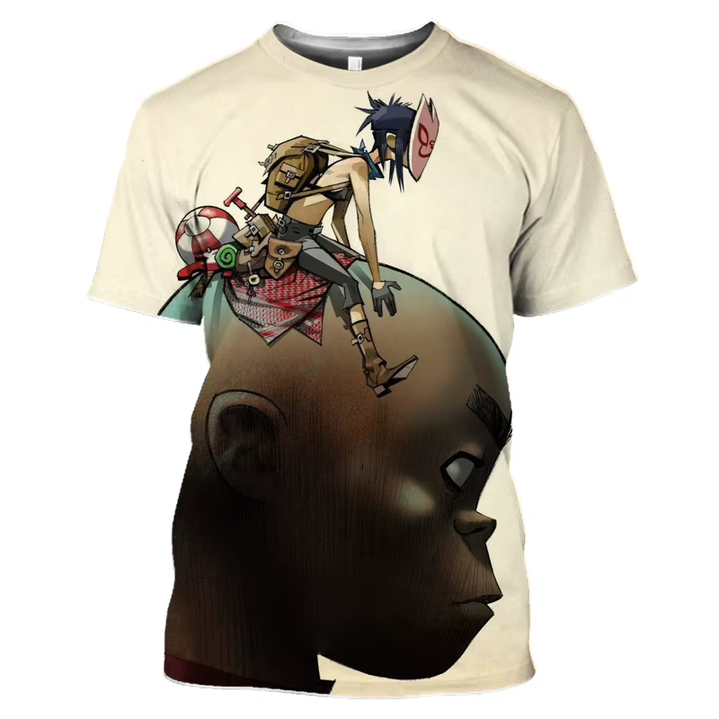 Groupe de Rock Gorillaz t-shirt enfant mode surdimensionné