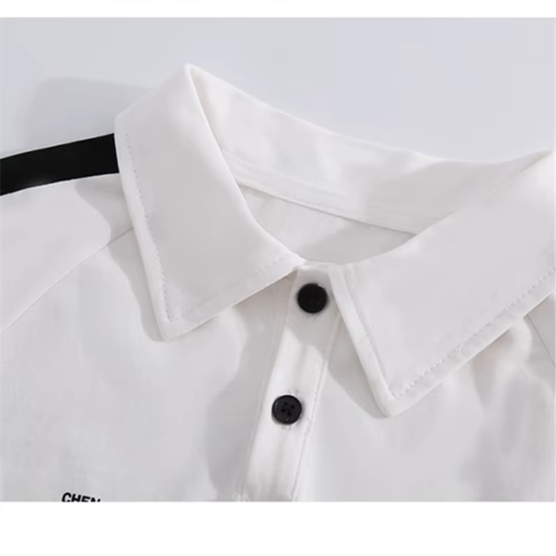 Mode enfants couleur contraste à manches courtes Polo pour garçons décontracté couleur bloc Poloshirt enfants été coton Polo t-shirt