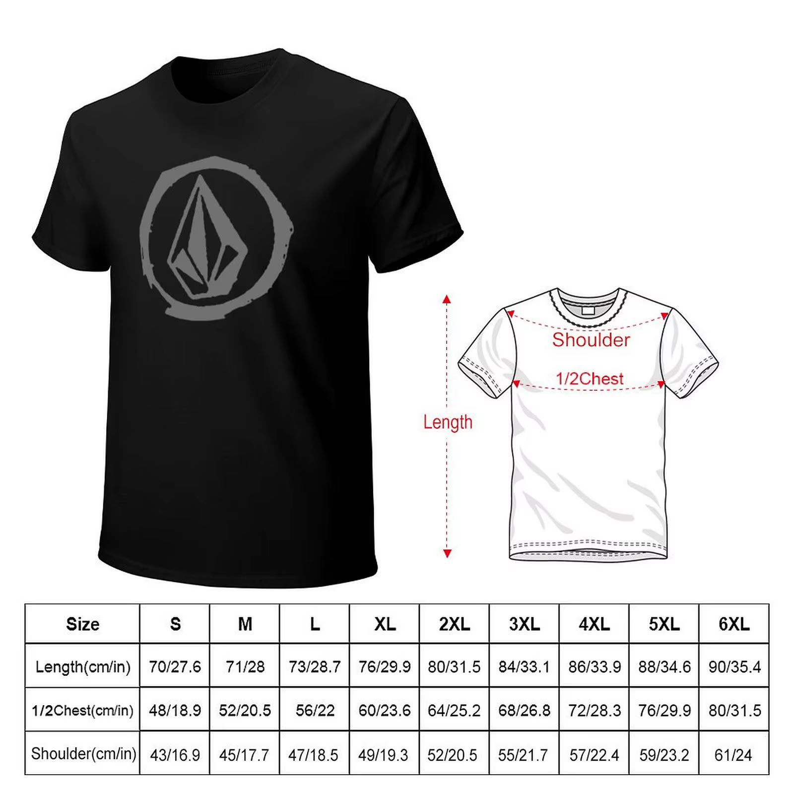 T-shirt graphique avec logo Silver Diamond pour hommes