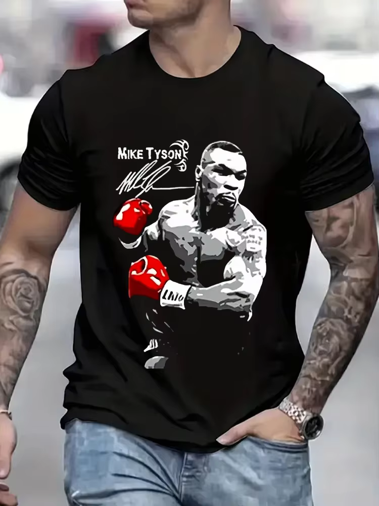 T-shirt imprimé boxe homme musclé