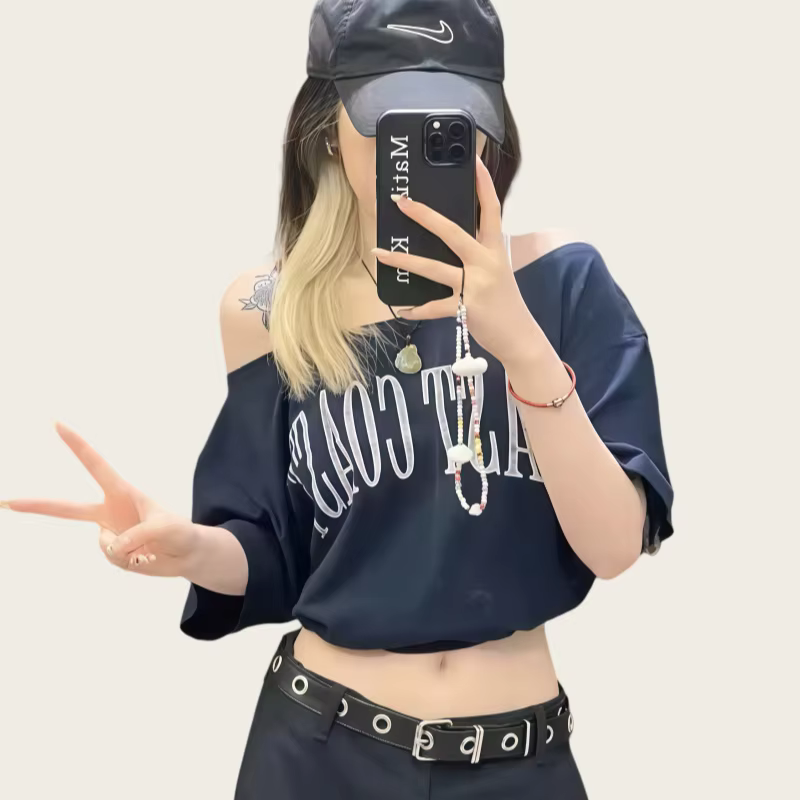 T-shirt à manches courtes de style américain pour femmes