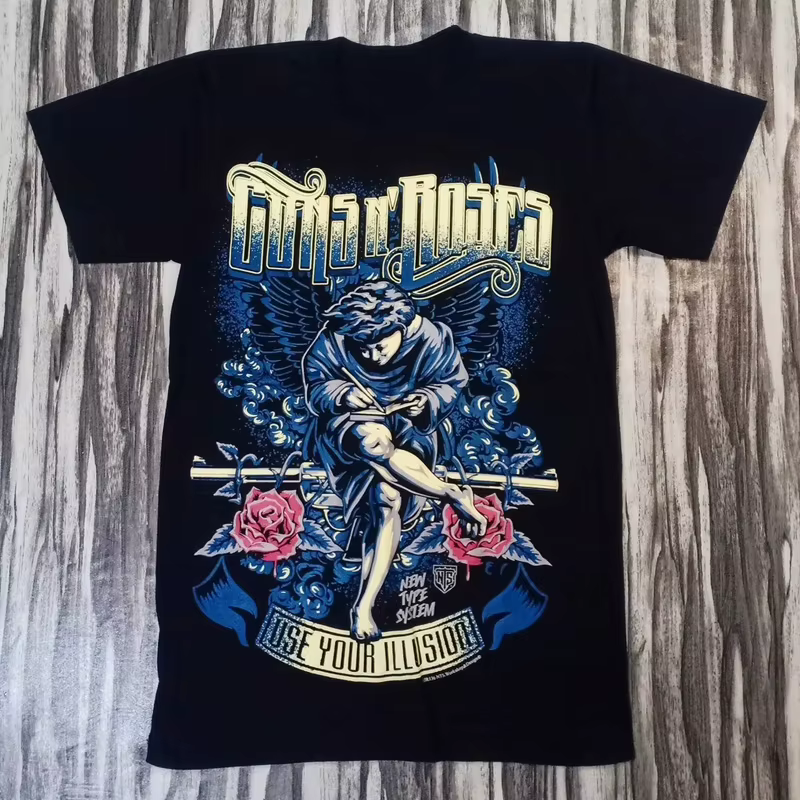 T-shirt à manches courtes Guns N' Roses 2026 pour hommes et femmes