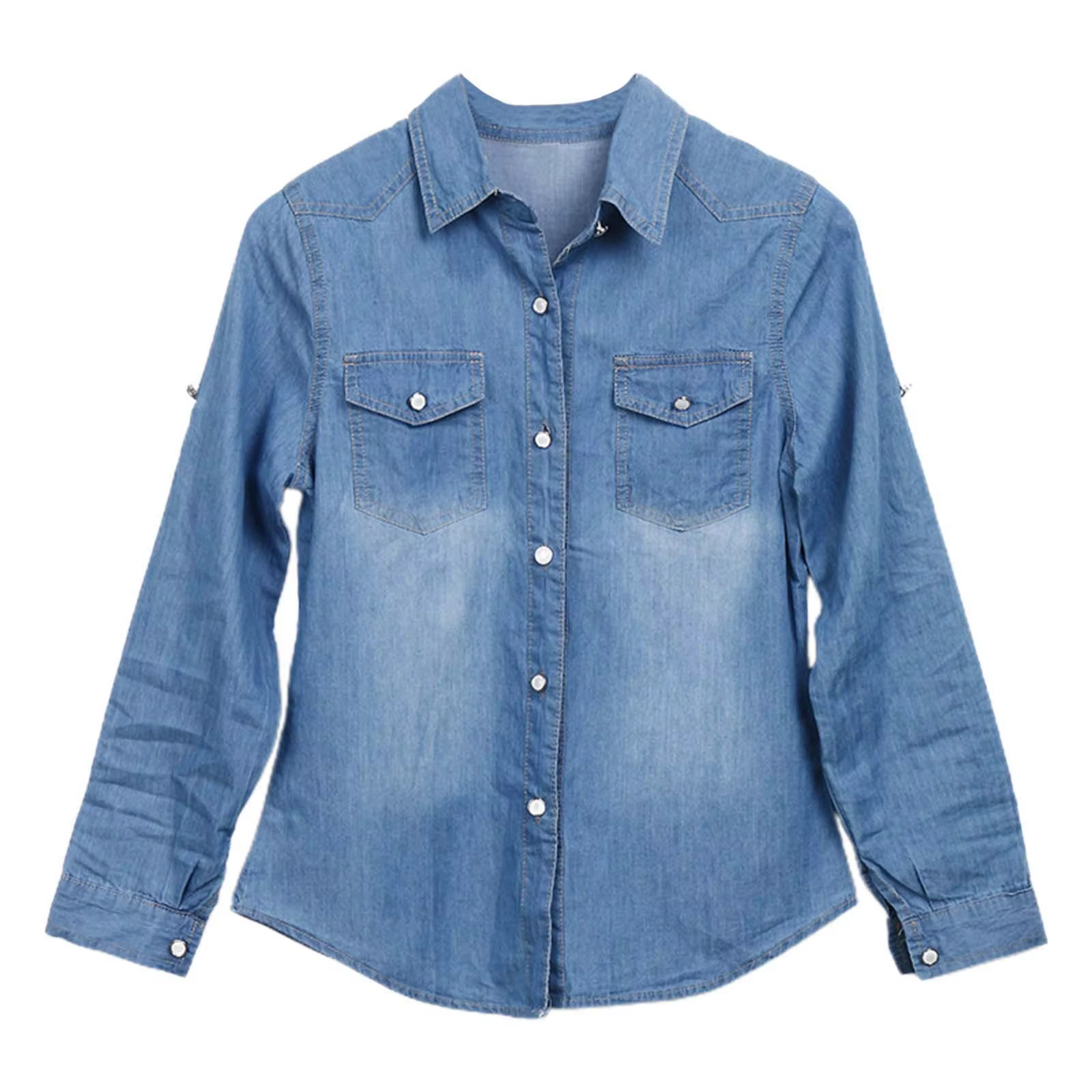Chemise en jean à manches longues pour femmes, chemisiers classiques Vintage, rétro décontracté, boutonné, Streetwear, printemps-automne, 2025