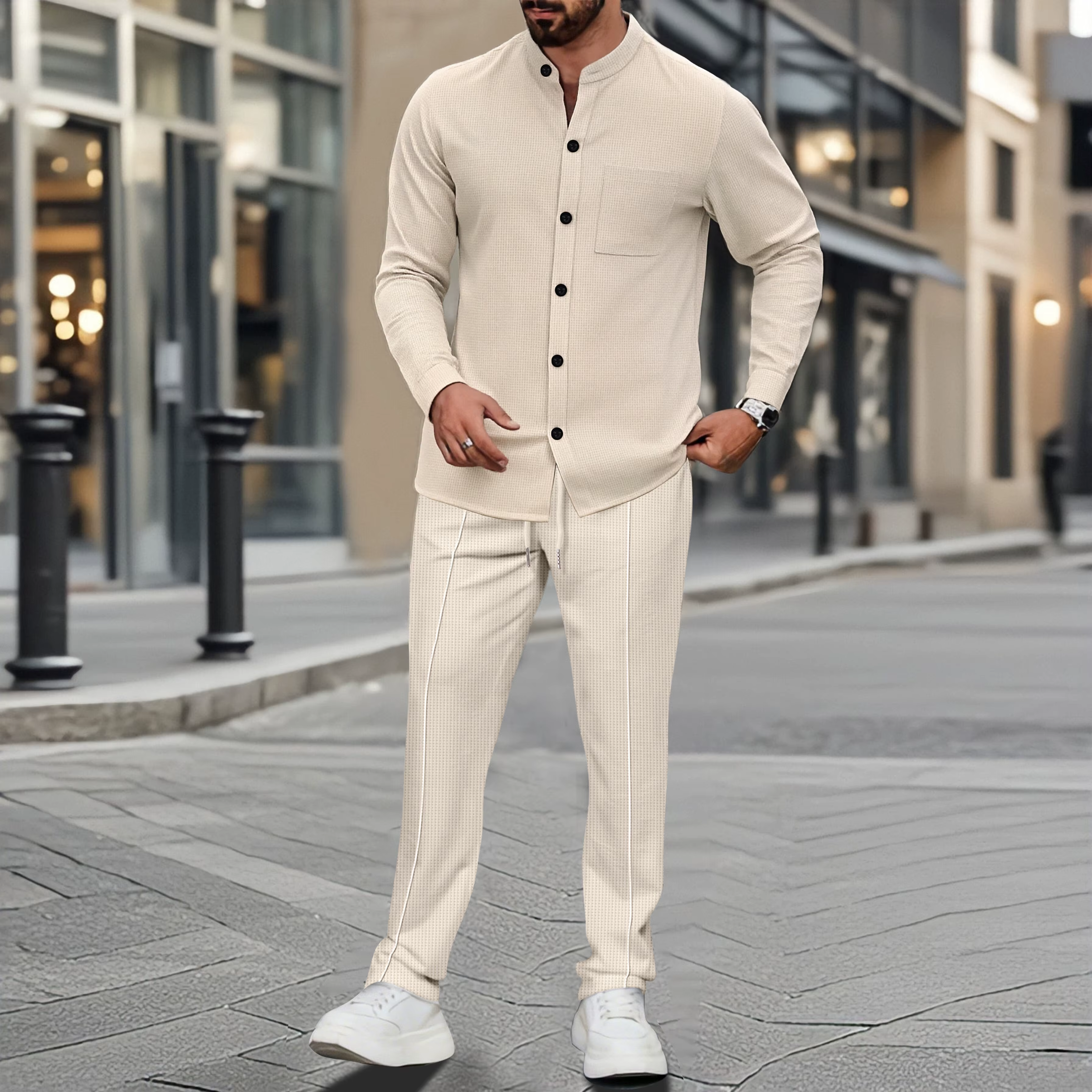 Chemise gaufrée pour homme