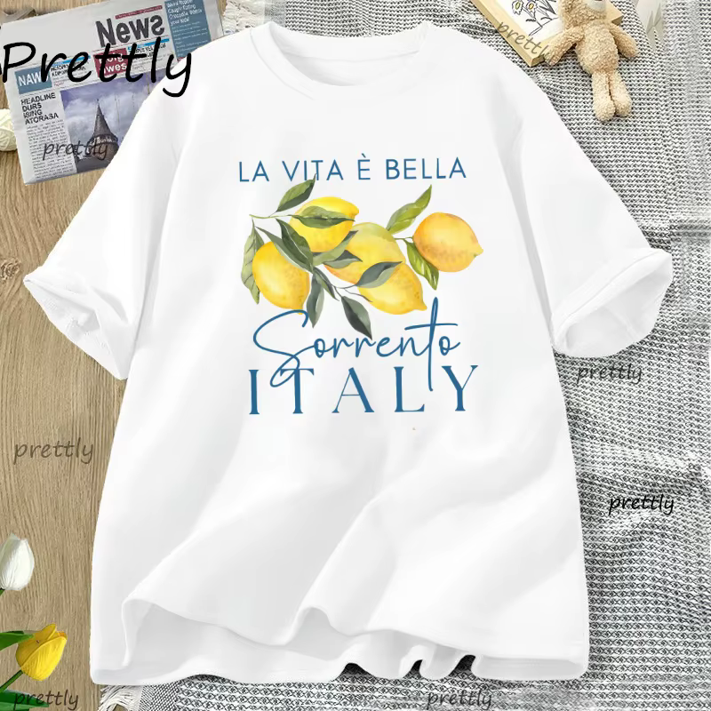 Italie citron fruits T-shirt femmes