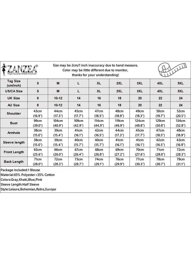 ZANZEA femmes Blouses Vintage 2025 été décontracté col en v demi manches haut-bas Blusas Mujer confort week-end couleur unie tunique hauts