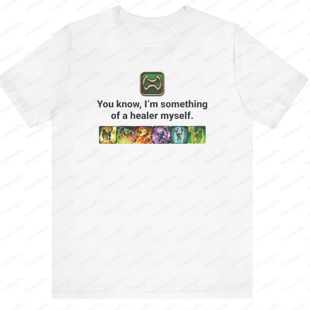 FFXIV Green Tank Blue Healer Warrior Final Fantasy XIV T-shirt unisexe à manches courtes en jersey T-shirts graphiques