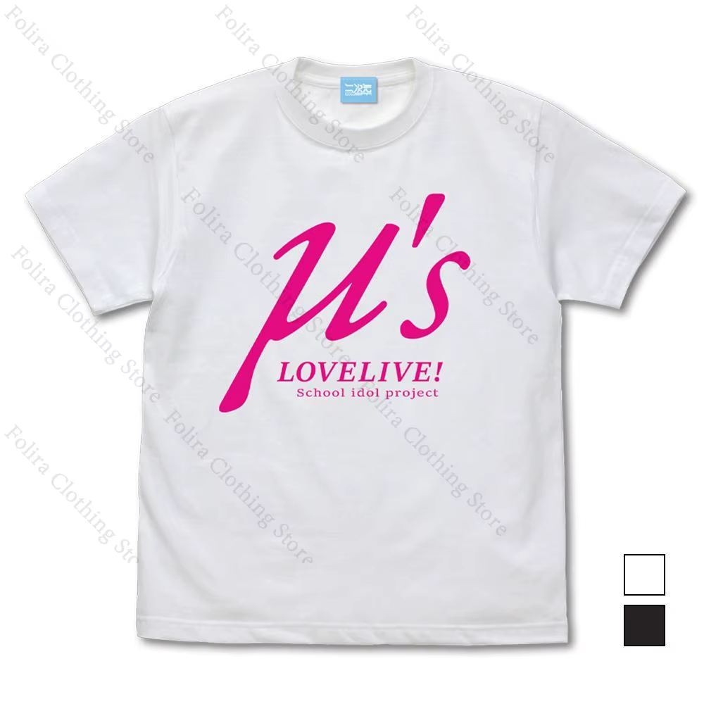 J'adore vivre! Soleil!! Aqours Liella! μ's T-shirt imprimé coton été hauts