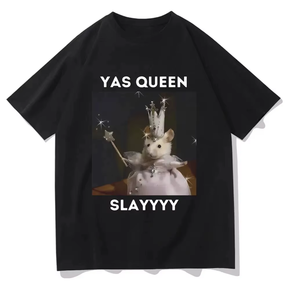 Triste Hamster T-shirt drôle Yas reine Slayyyy Rat