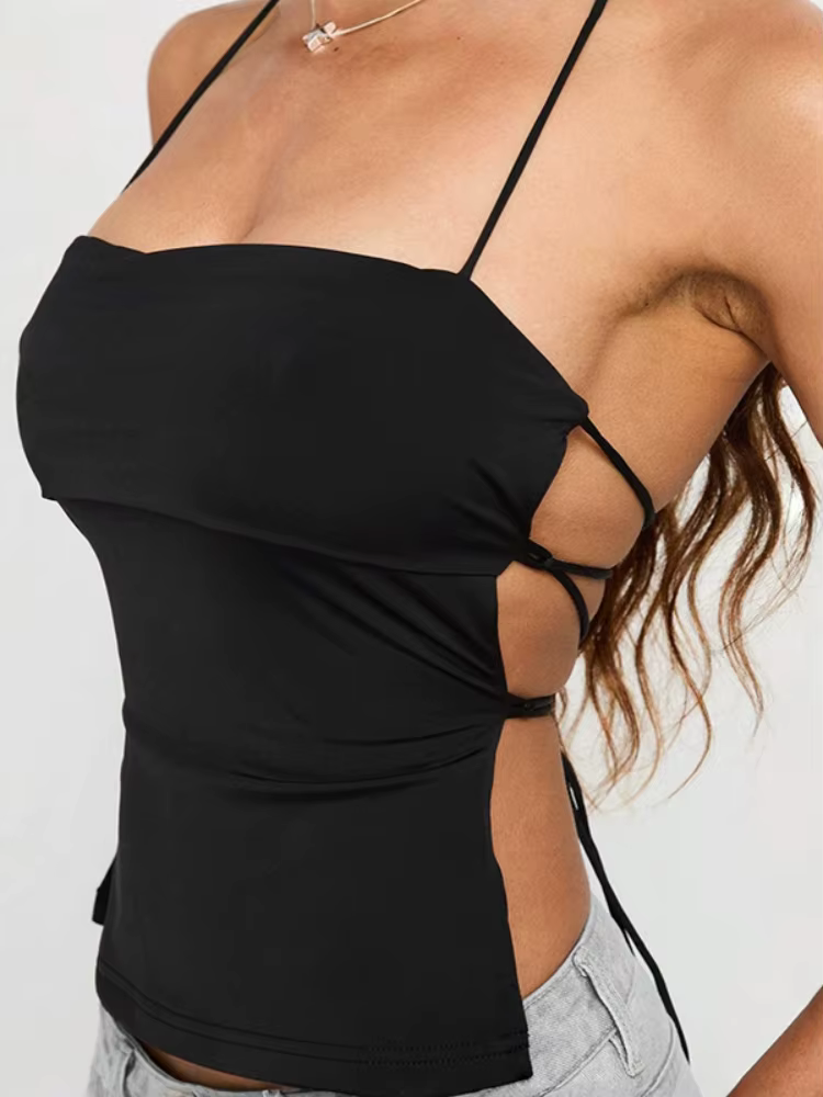 Haut Corset à nouer au dos pour femmes