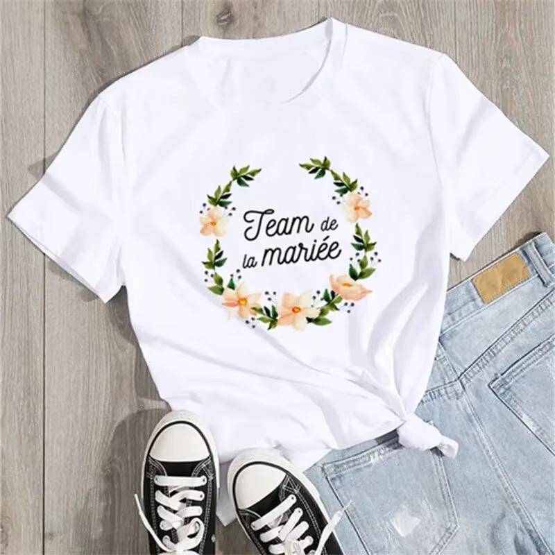 Équipe mariée femmes T-shirts 2024 EVJF pour être Squad