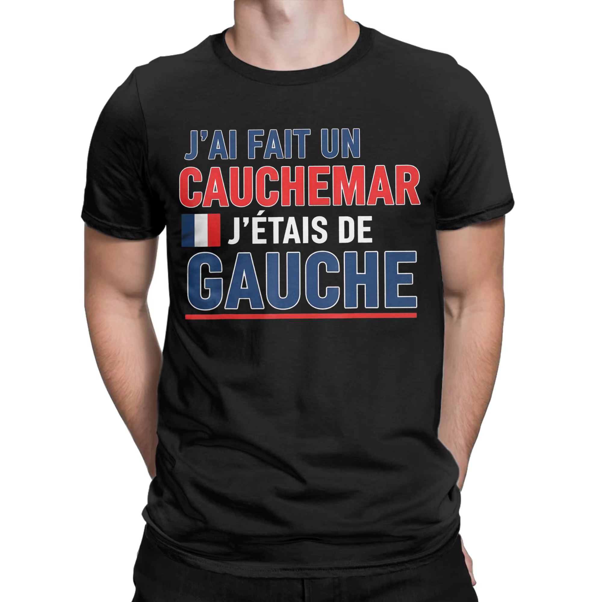 T-shirt Hipster France I Have Made A Nightmare I Was Left pour hommes