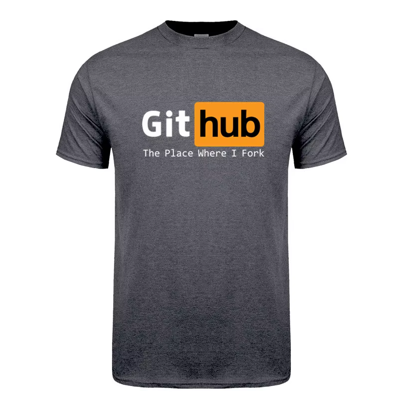 Github t-shirt été hommes drôle