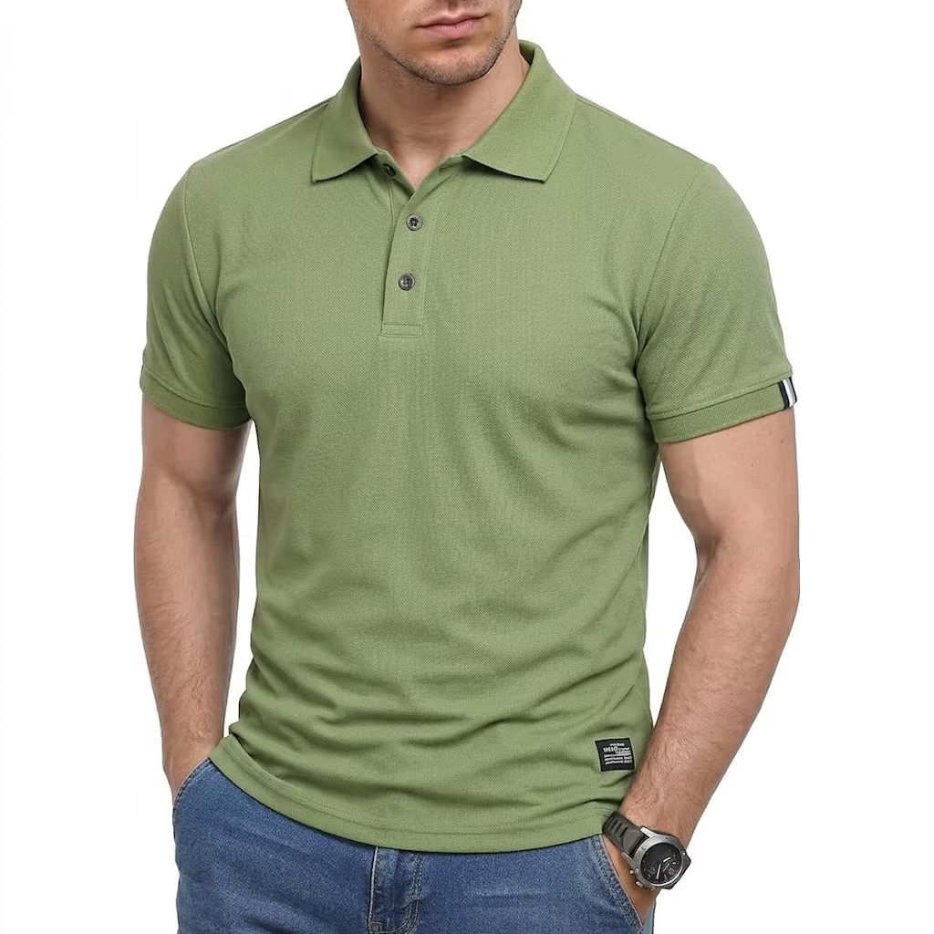 Chemises polo à manches courtes pour hommes