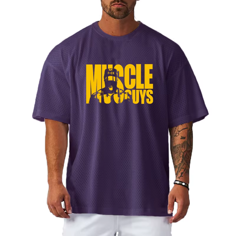 T-shirt à manches courtes en maille de Polyester pour hommes