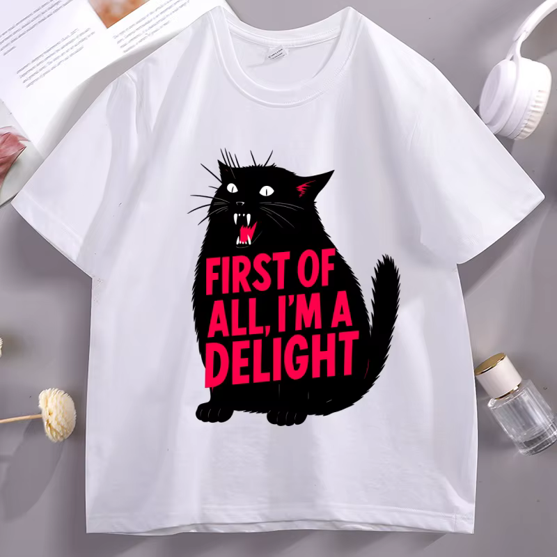 Premier d'All I'm A Delight T-Shirt chat drôle