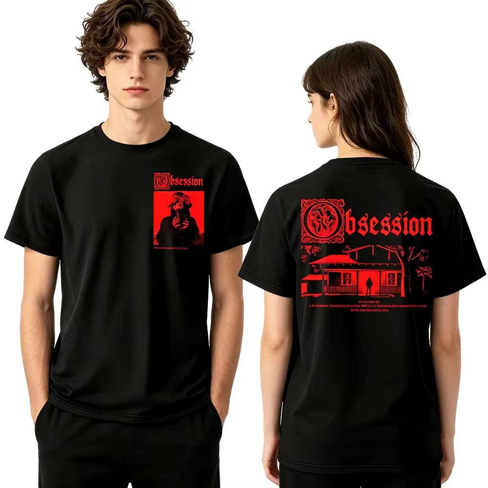 T-shirt « Movie Obsession I Love You » en coton décontracté pour homme/femme
