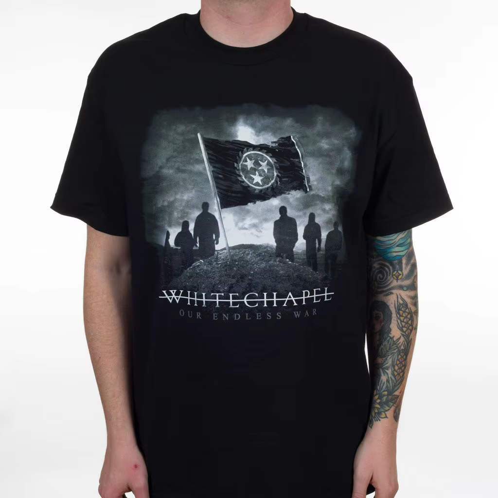 T-shirt en coton avec motif du groupe Whitechapel