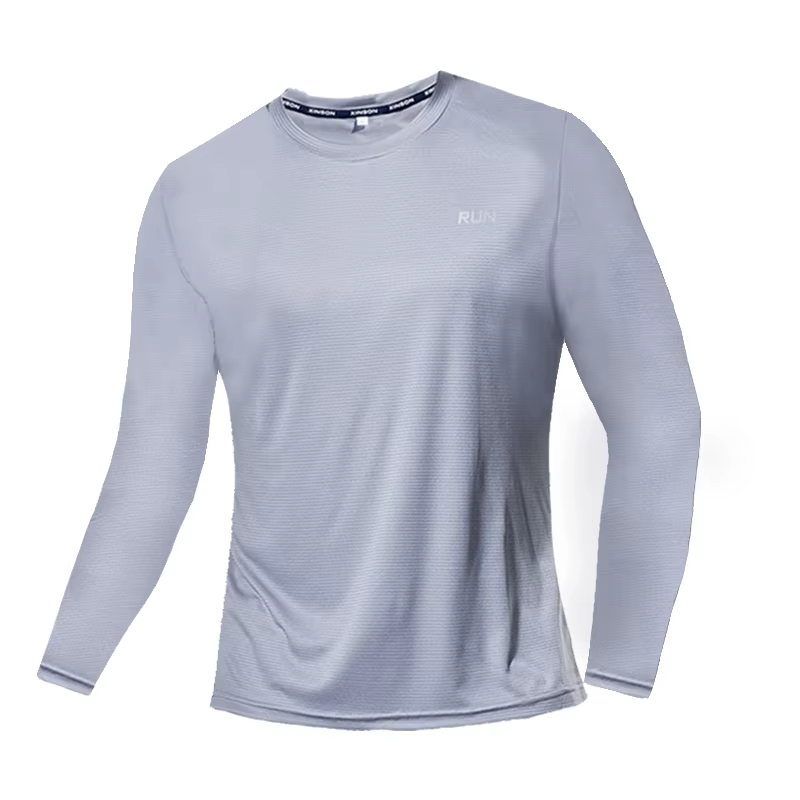 T-Shirt d'été à manches longues en soie glacée pour hommes