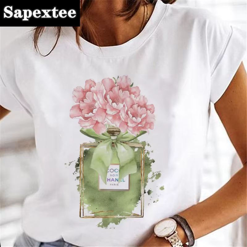 T-shirt imprimé vin pour femme