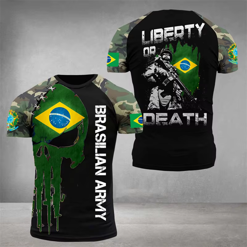 Brésil drapeau hommes T-Shirt impression 3D brésilien