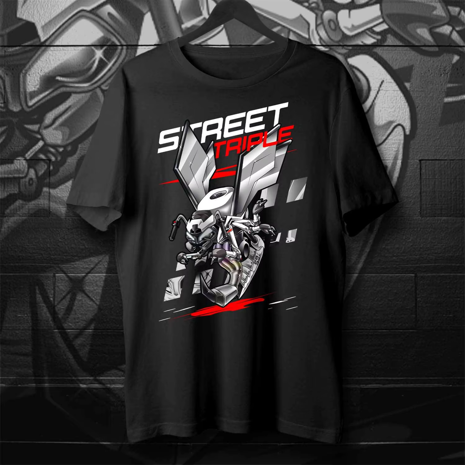 Classique moto rue Triple 765 R/RS guêpe Inspiration T-Shirt 100% coton col rond été à manches courtes décontracté