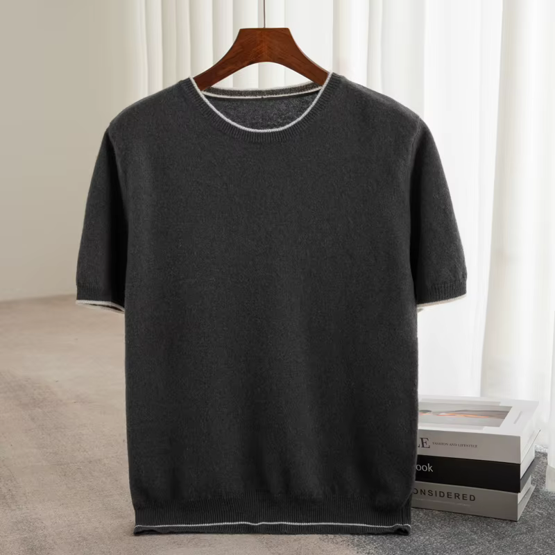 Pull en cachemire à col rond pour hommes