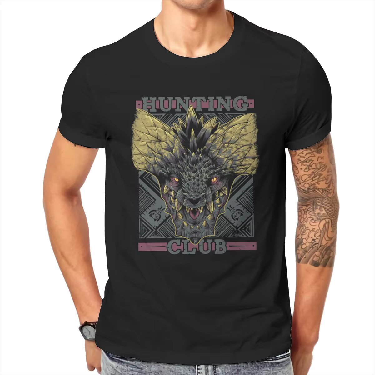 T-Shirt Unisexe Monster Hunter World Hunting Club pour Homme