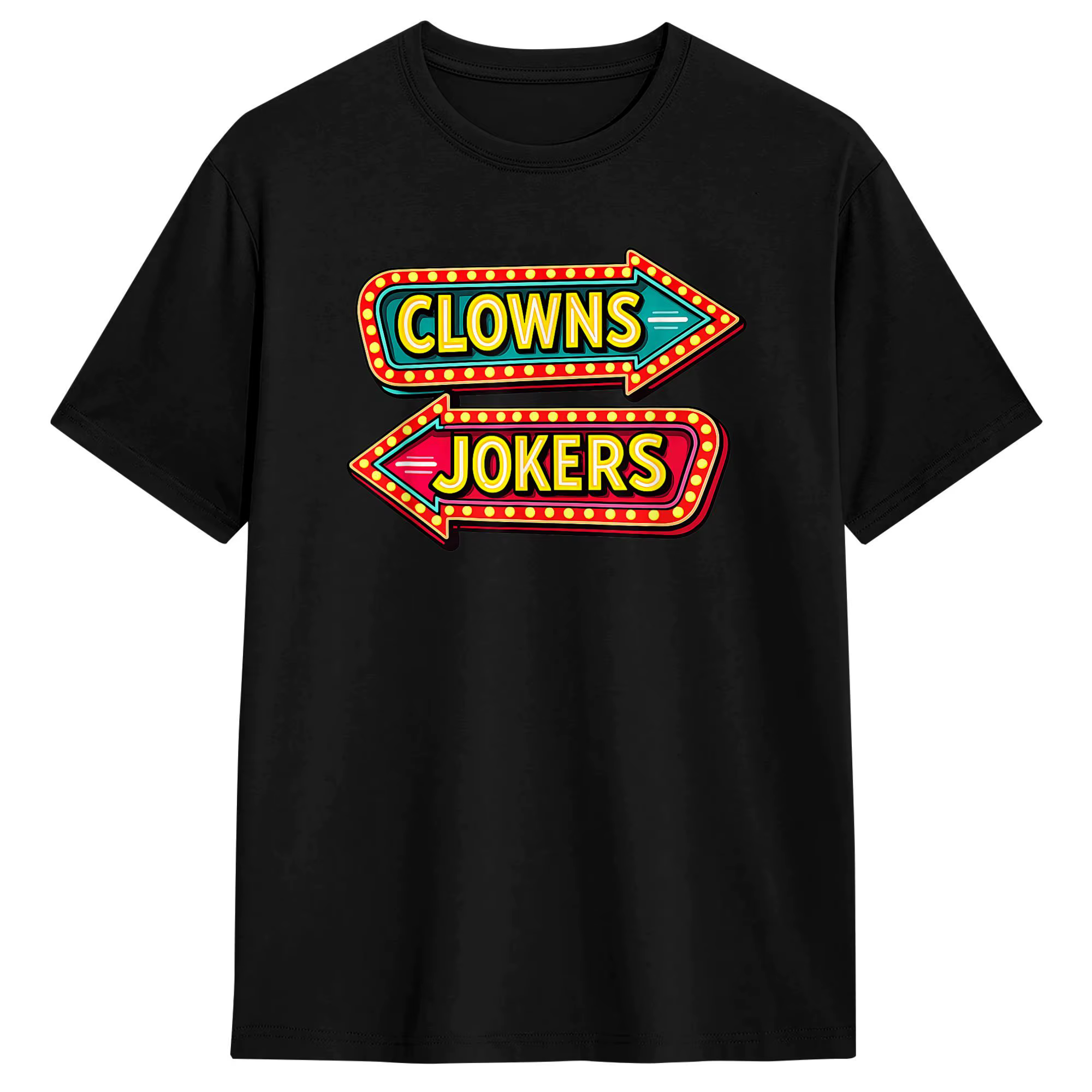 T-shirt en coton vintage « Direction Clowns à gauche