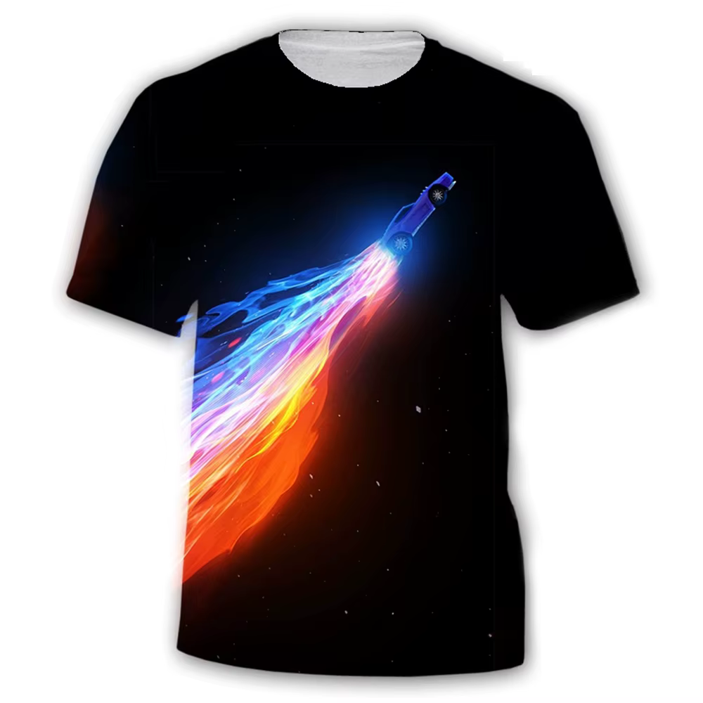 T-shirt décontracté au design créatif du jeu Rocket League