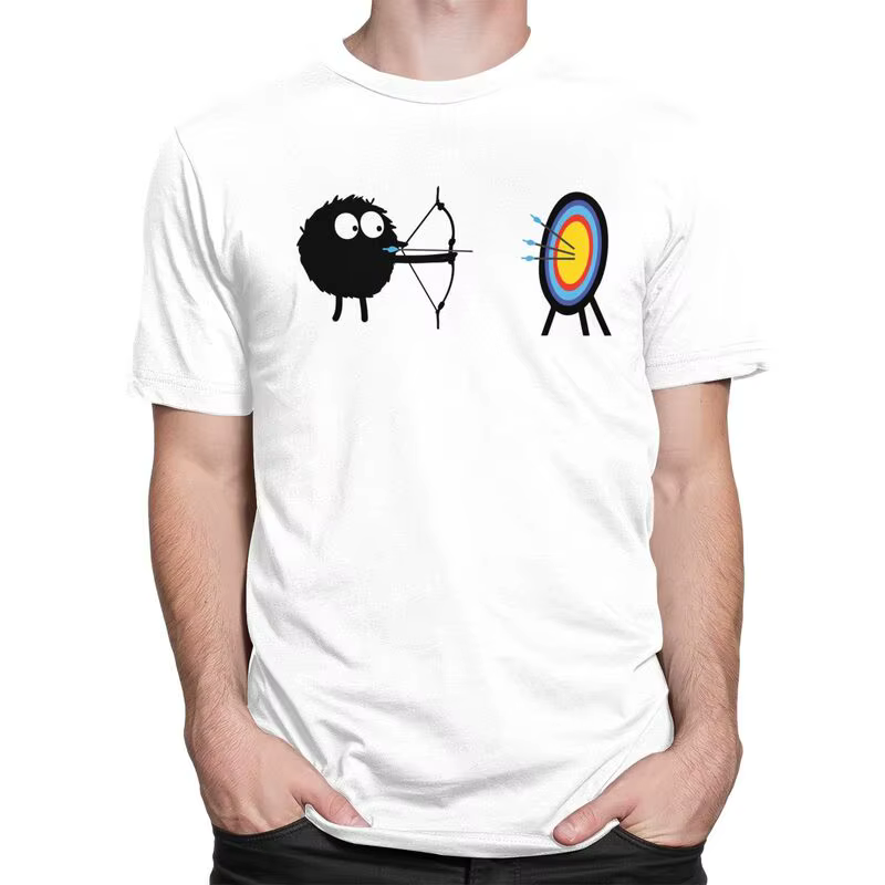 Personnalisé tir à l'arc cible T-shirt hommes 100% coton