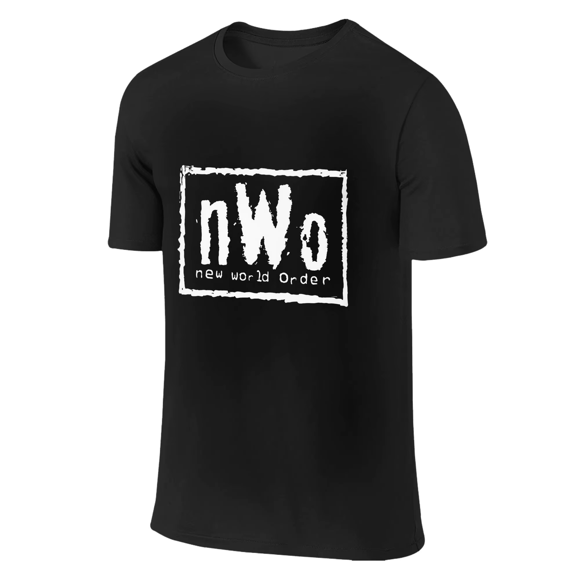 T-Shirt NWO New World Order Wrestling pour hommes, double face, grande taille, col rond, en coton, manches courtes, été