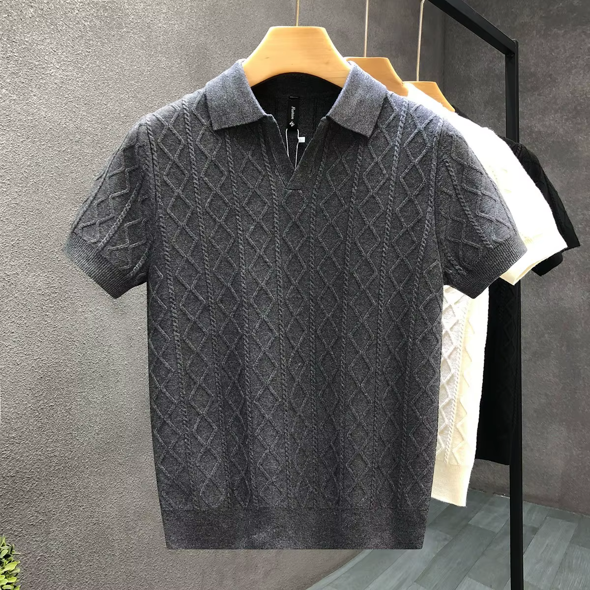 Pull à manches courtes pour homme