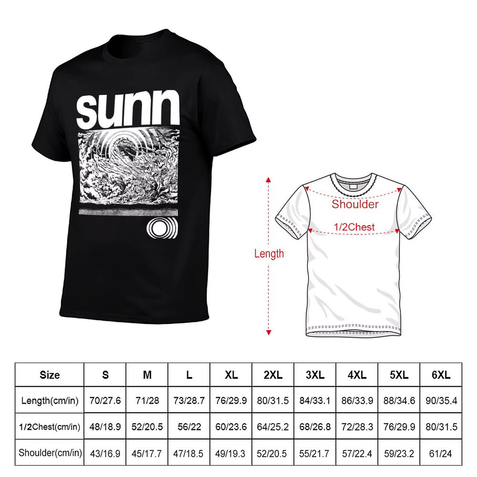 SUNN O)) T-shirt grande taille coupe ample