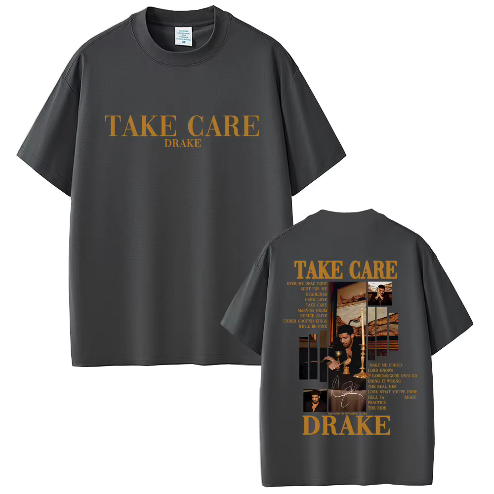 Rappeur Drake prendre soin Album graphique T-shirt hommes femmes Hip Hop mode Pop musique