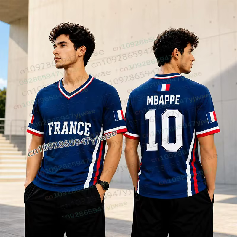 T-shirt de football 2026 France Mbappé 10 pour hommes
