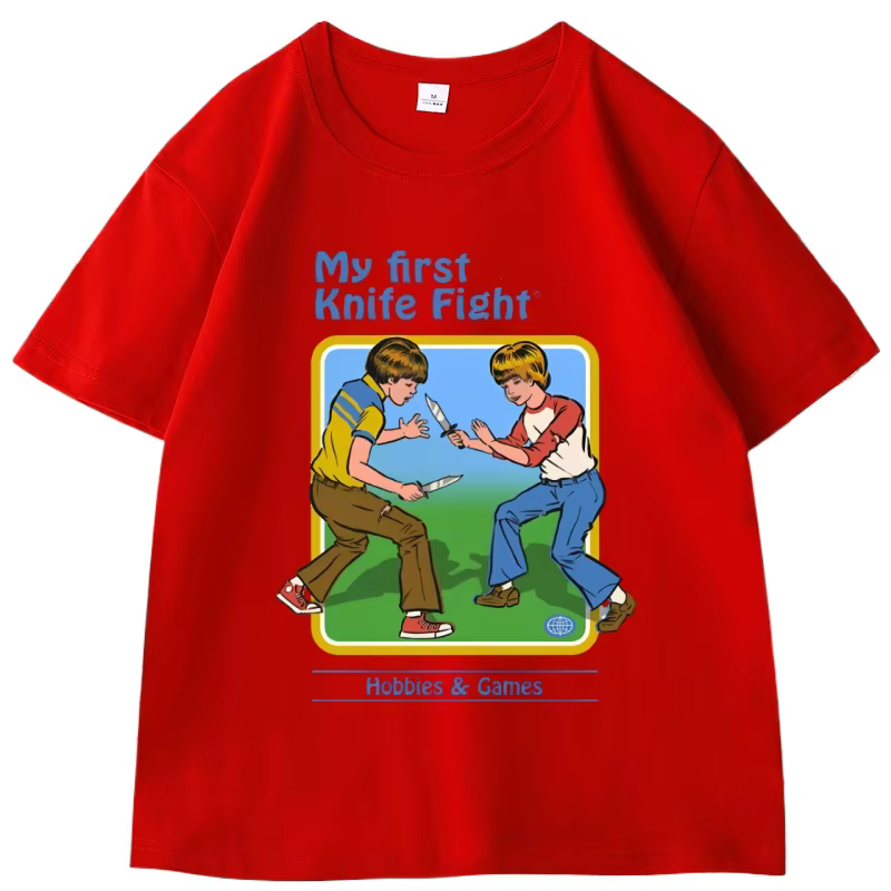 Steven Rhodes My First Knife Fight T-shirts pour hommes et femmes