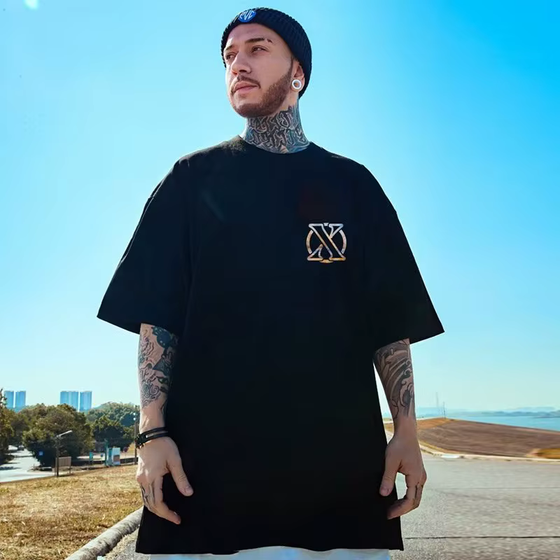 T-shirt à manches courtes et col rond pour hommes et femmes