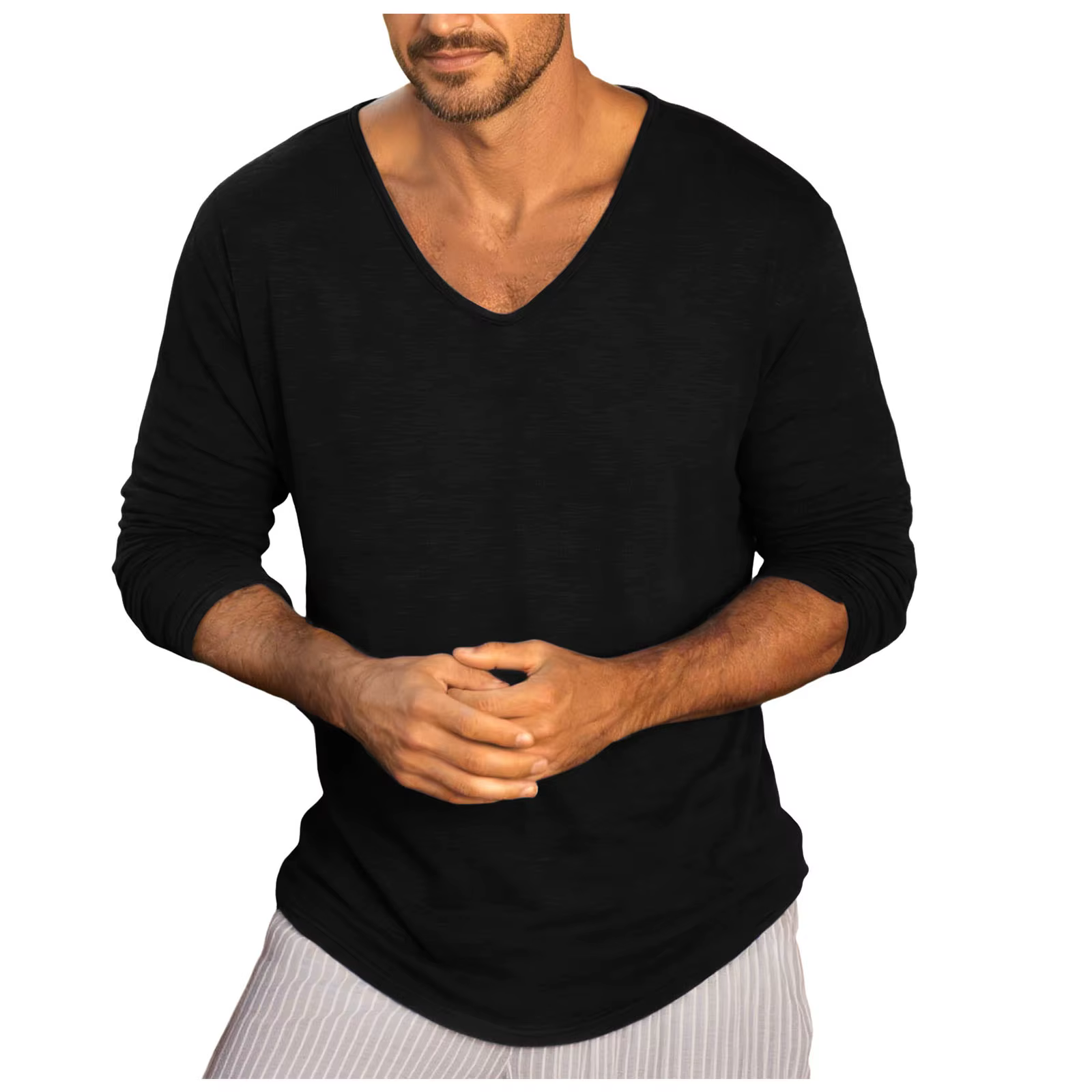 T-shirts basiques grande taille pour hommes – Hauts décontractés et tendance