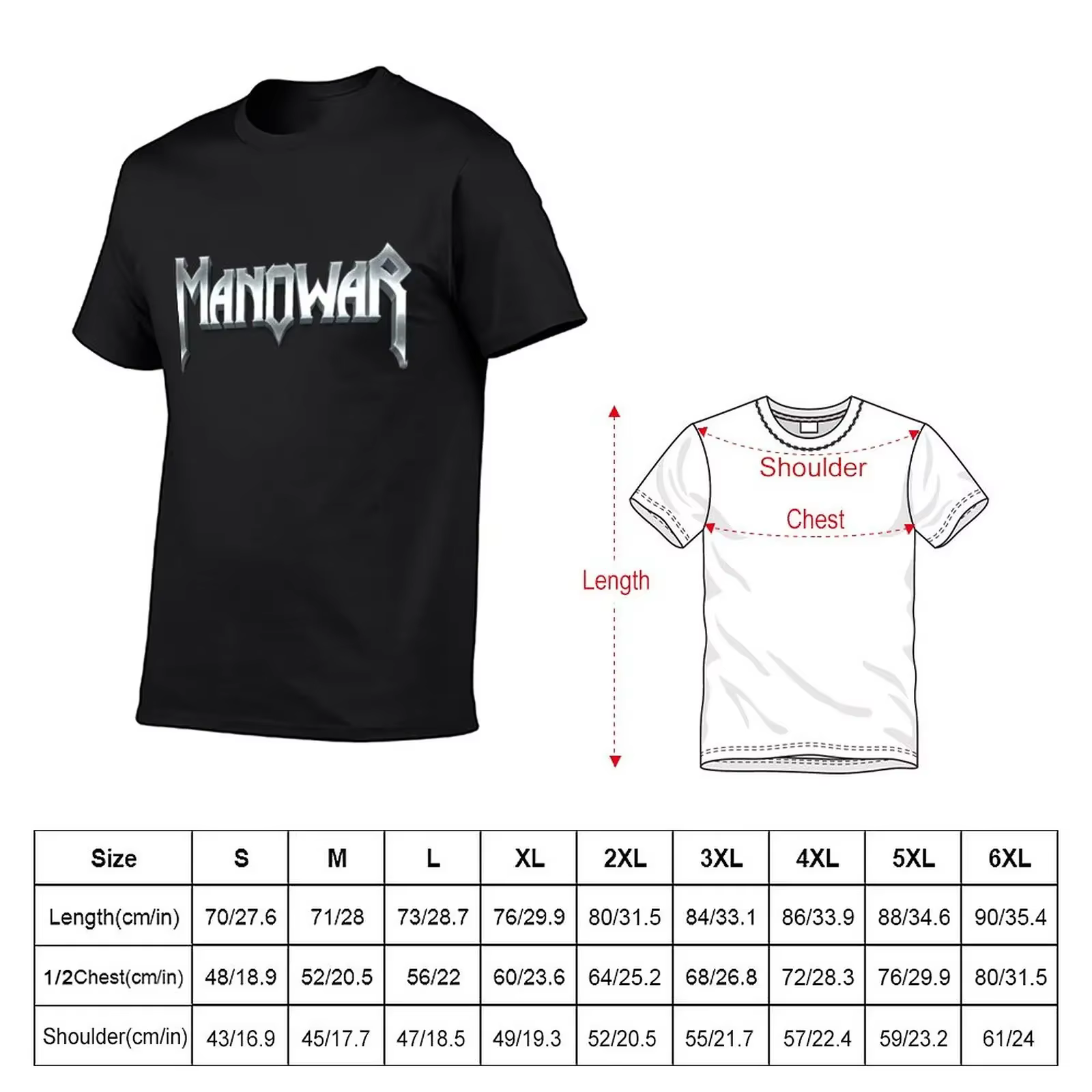 Manowar Manowar Manowar T-Shirt drôle t-shirts T-Shirt hommes