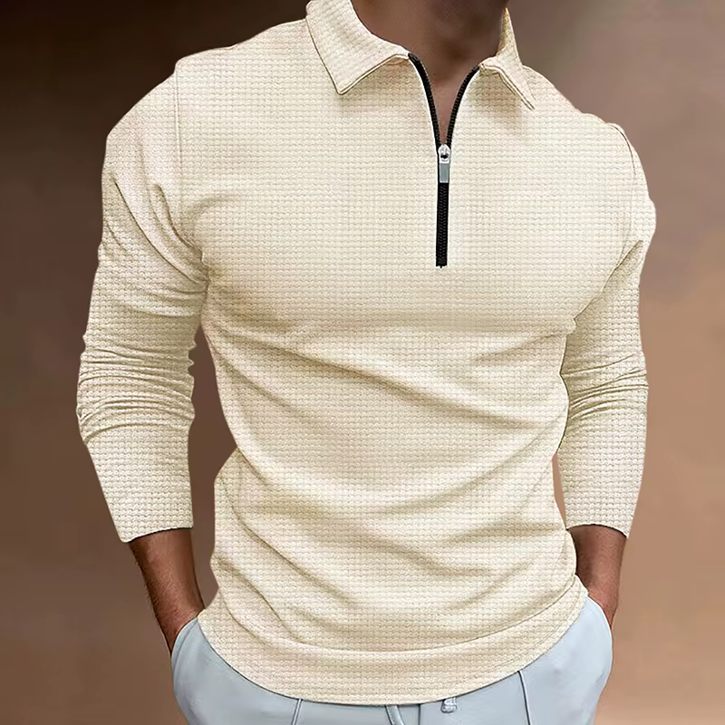 Polo d'été à manches longues pour hommes