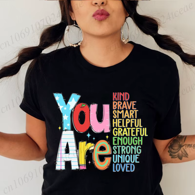 Vous êtes sortes chemises pour femmes retour à l'école T-shirts mode décontracté enseignant appréciation t-shirt