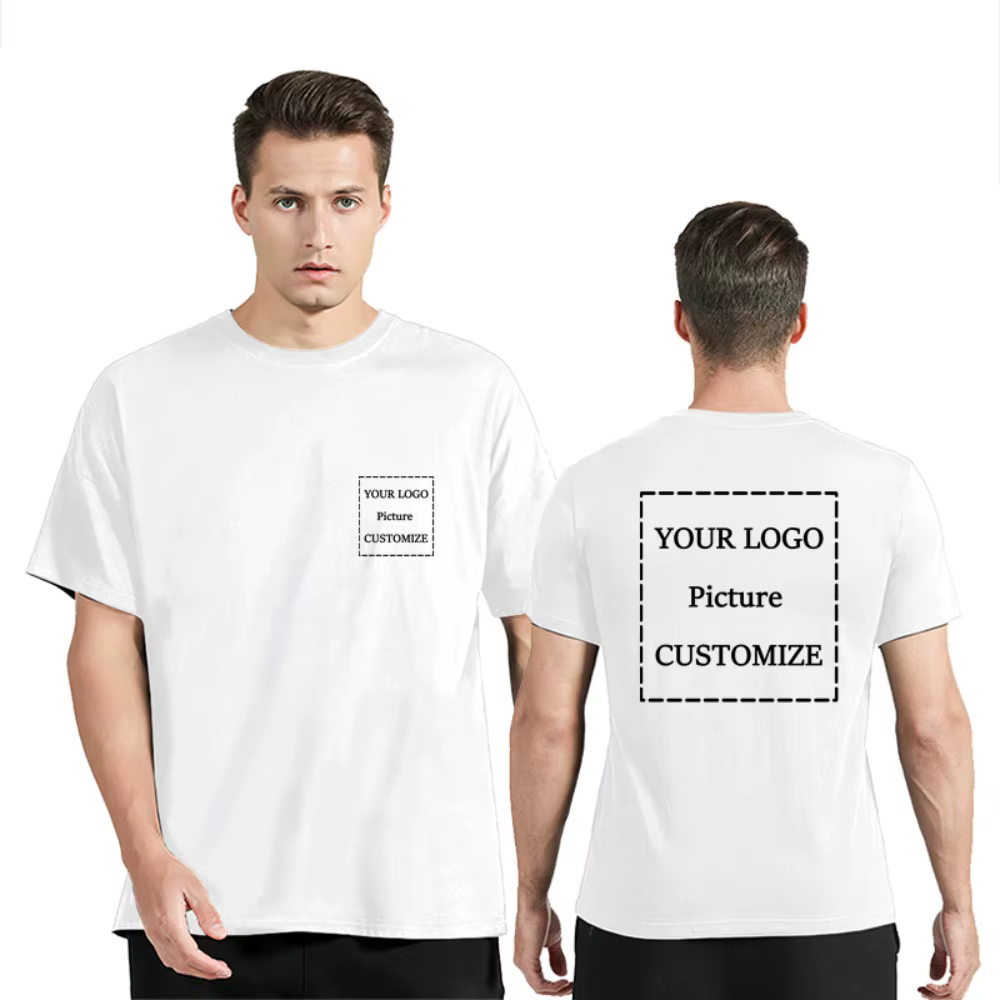 T-shirt surdimensionné personnalisé avec logo et image